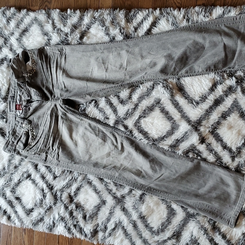 Grey bedazzled jeans